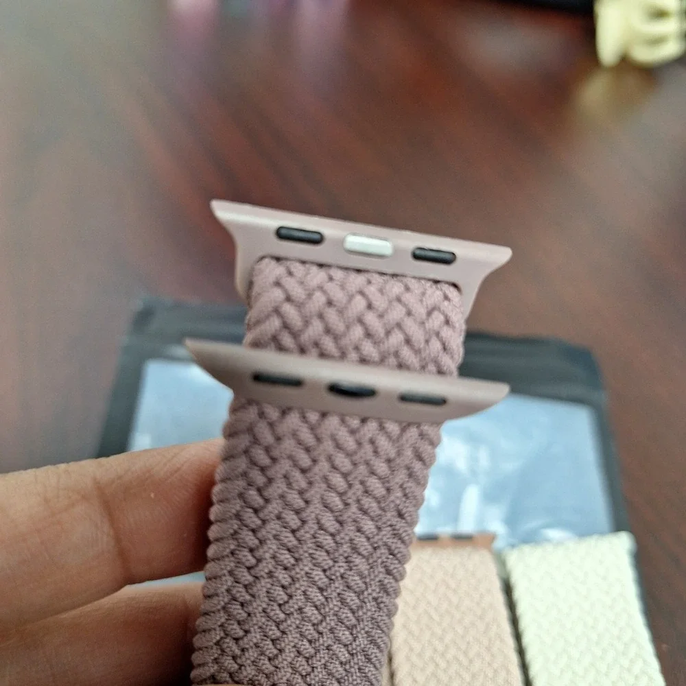 4 Pack Braided Solo Loop‎ Watch Bands Apple Watch 38/40/41mm Rose Gold